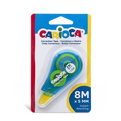 Correttore a nastro monouso Carioca in blister - 5 mm x 8 m - 42088